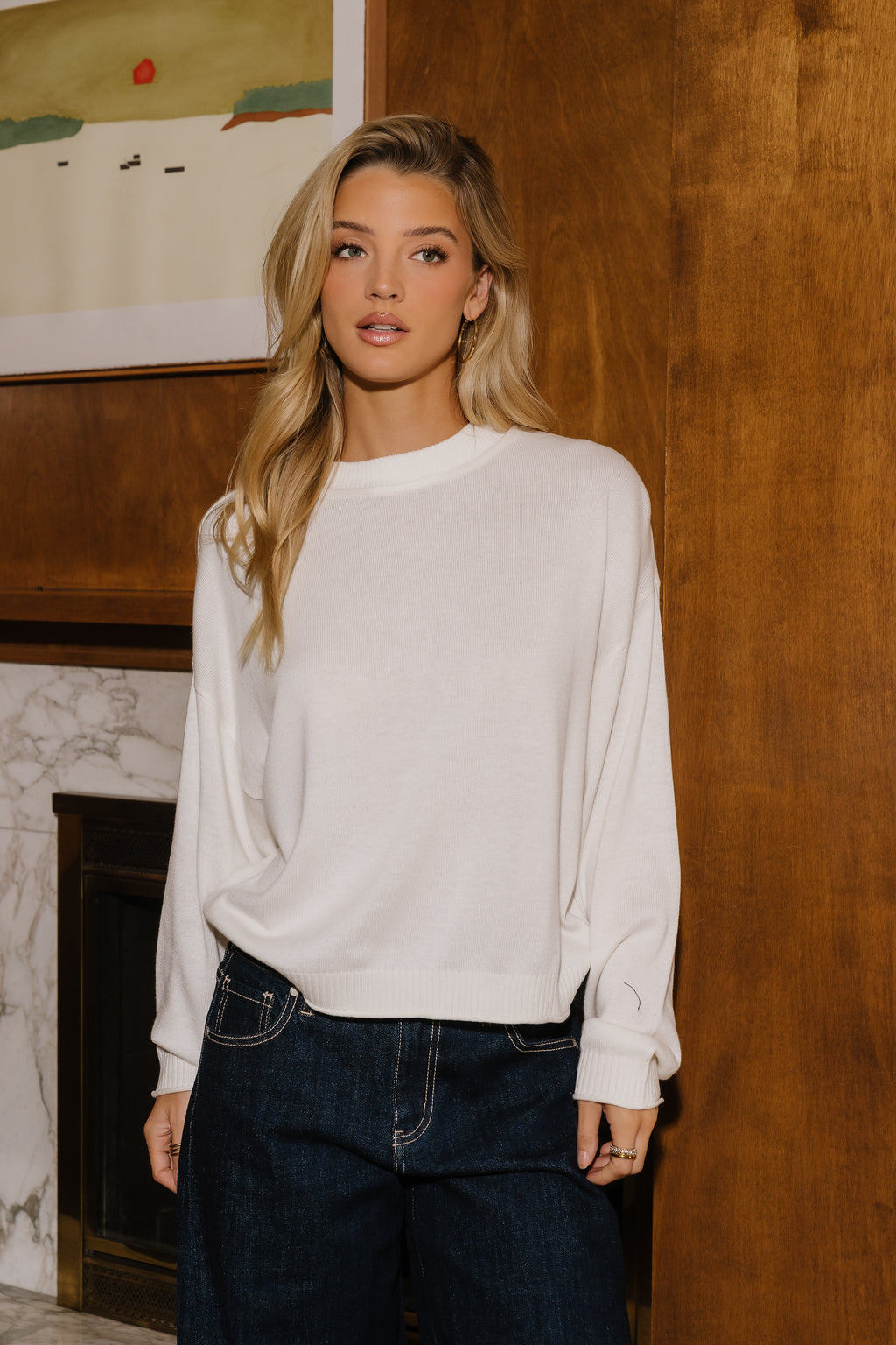 Lea Knit Sweater in Cream