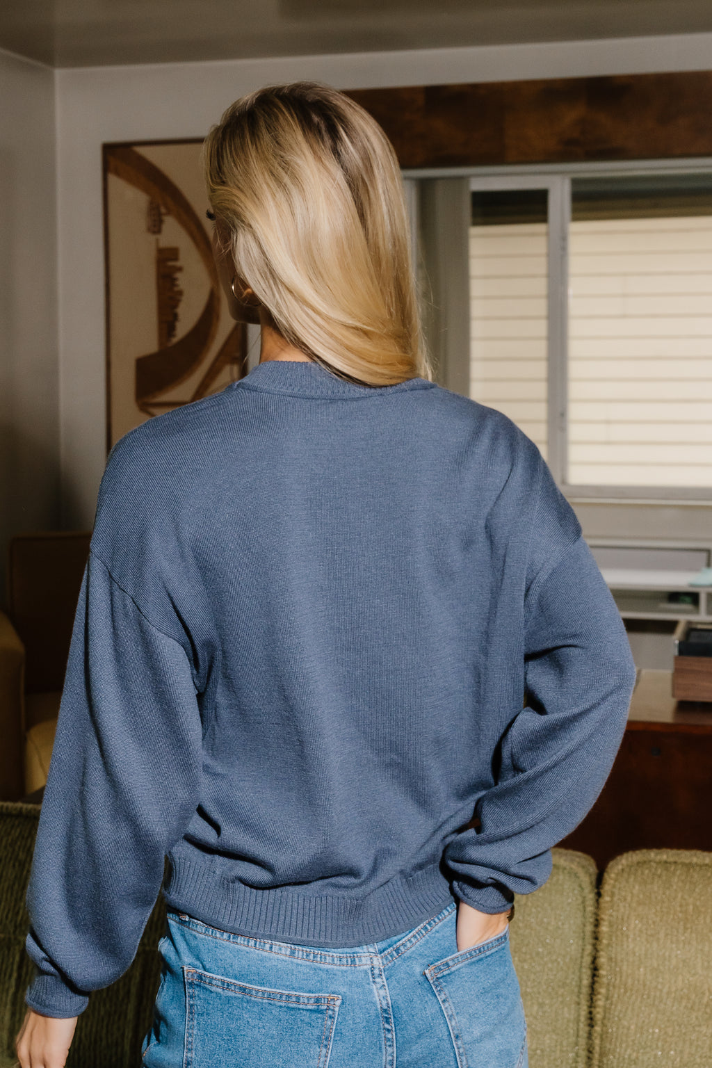 Lea Knit Sweater in Blue