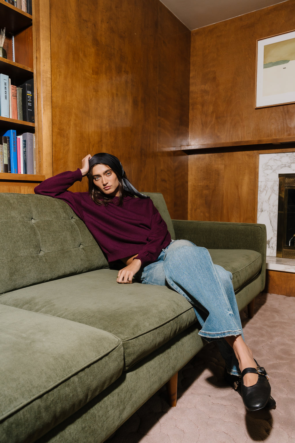 Lea Knit Sweater in Plum