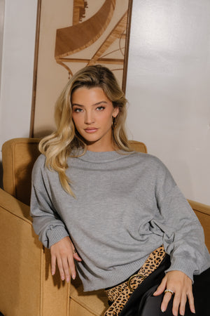 Lea Knit Sweater in Grey