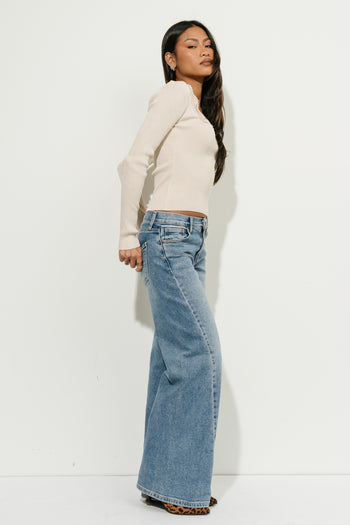 Emiliana Ribbed Top in Khaki