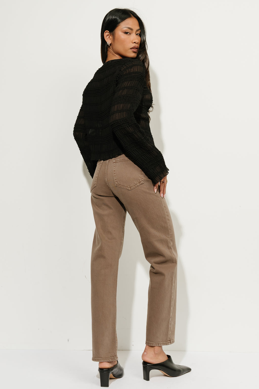 Marcus Chiffon Blouse in Black