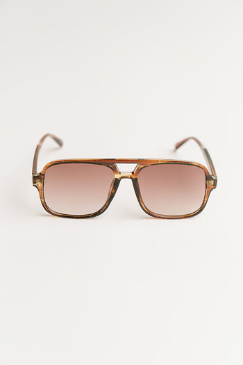 Lena Aviator Sunglasses in Brown