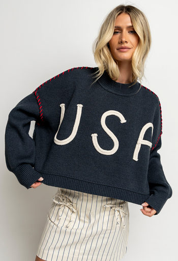 RIBBED HEMLINE SWEATER