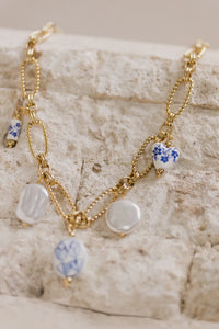 Blue charms necklace 