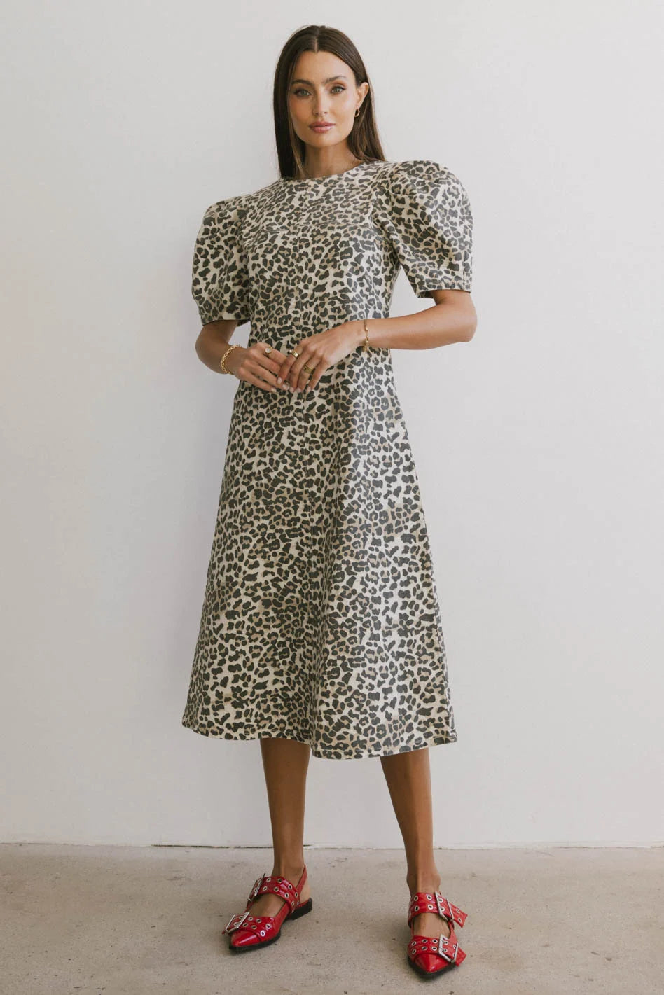 Campbell Denim Dress in Leopard - FINAL SALE Campbell Denim Dress in Leopard - FINAL SALE