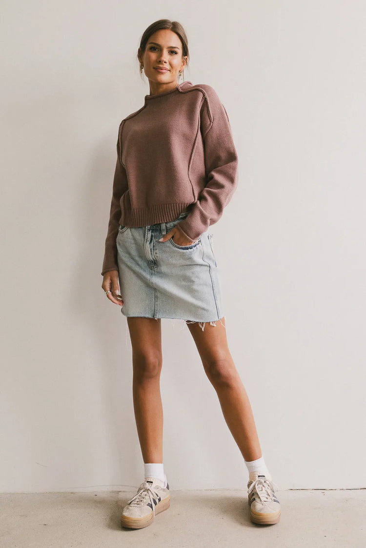 Kinit sweater in mauve 