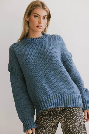 Josie Knit Sweater in Blue