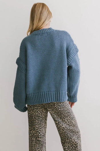 Josie Knit Sweater in Blue - FINAL SALE Josie Knit Sweater in Blue - FINAL SALE