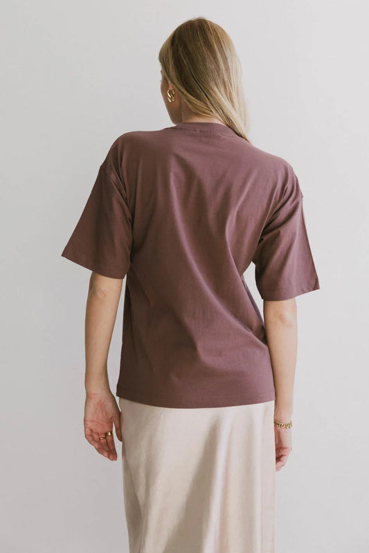 Basic top in mauve 