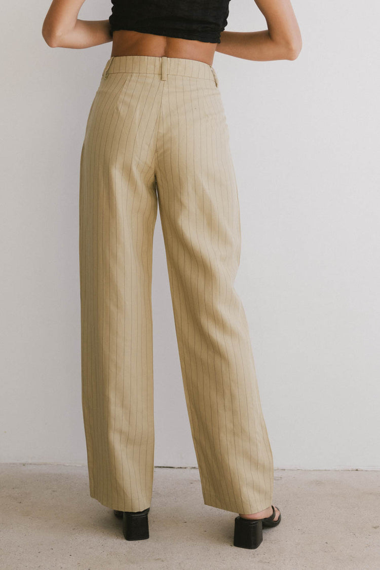 STRIPED YELLOW DRESS PANTS