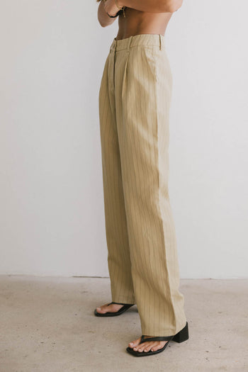 LINEN PANTS WITH STRIPES