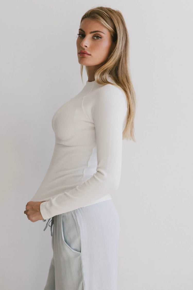 Knit top in white 