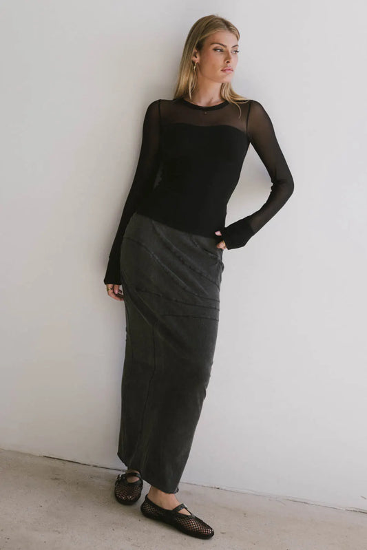 Maxi skirt in black 