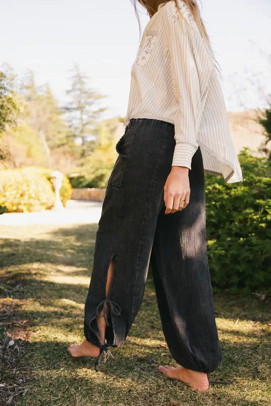 oversized charcoal pants