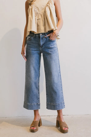 Torry Cropped Wide Leg Jeans