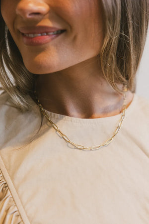 Kendra Paper Clip Chain Necklace