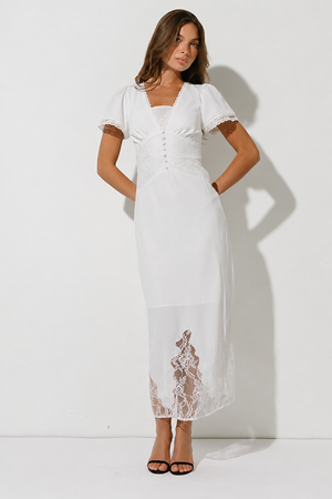 ivory lace maxi dress Alaina in Boho dress