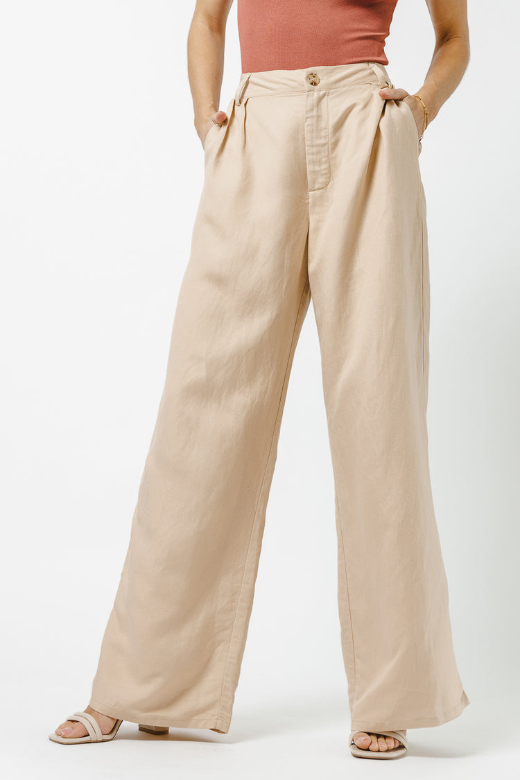 neutral pants with pockets