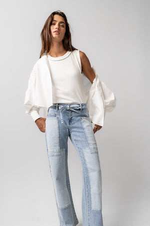 Alice Patchwork Wide Leg Jeans - FINAL SALE