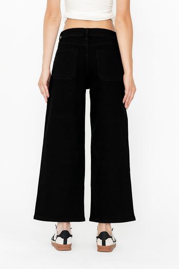 Mylah Wide Leg Jeans in Black
