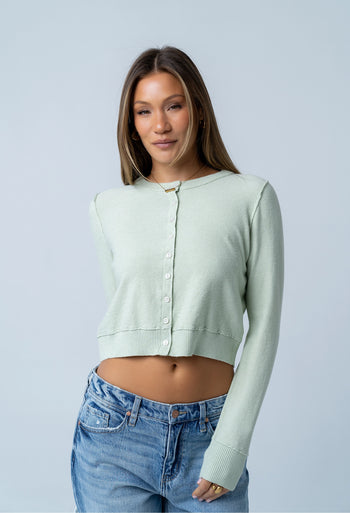 Christy Knit Sweater in Mint