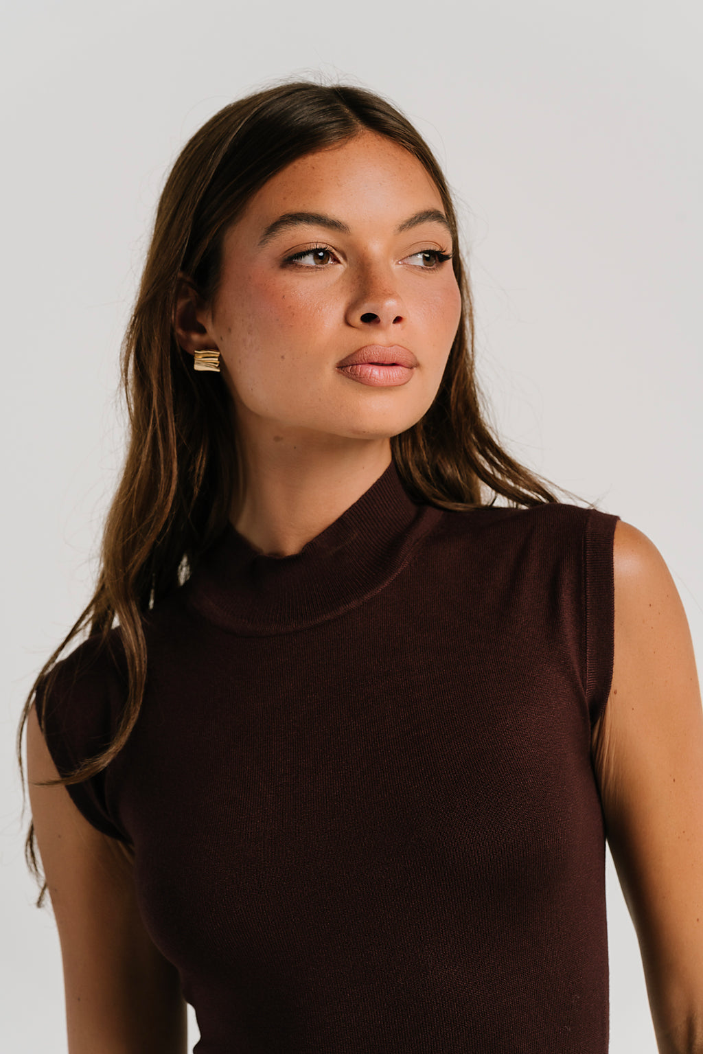 Avery Ribbed Maxi Dress in Wine
