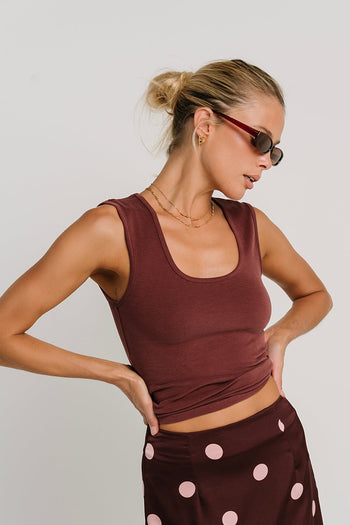 Anna Tank Top in Berry