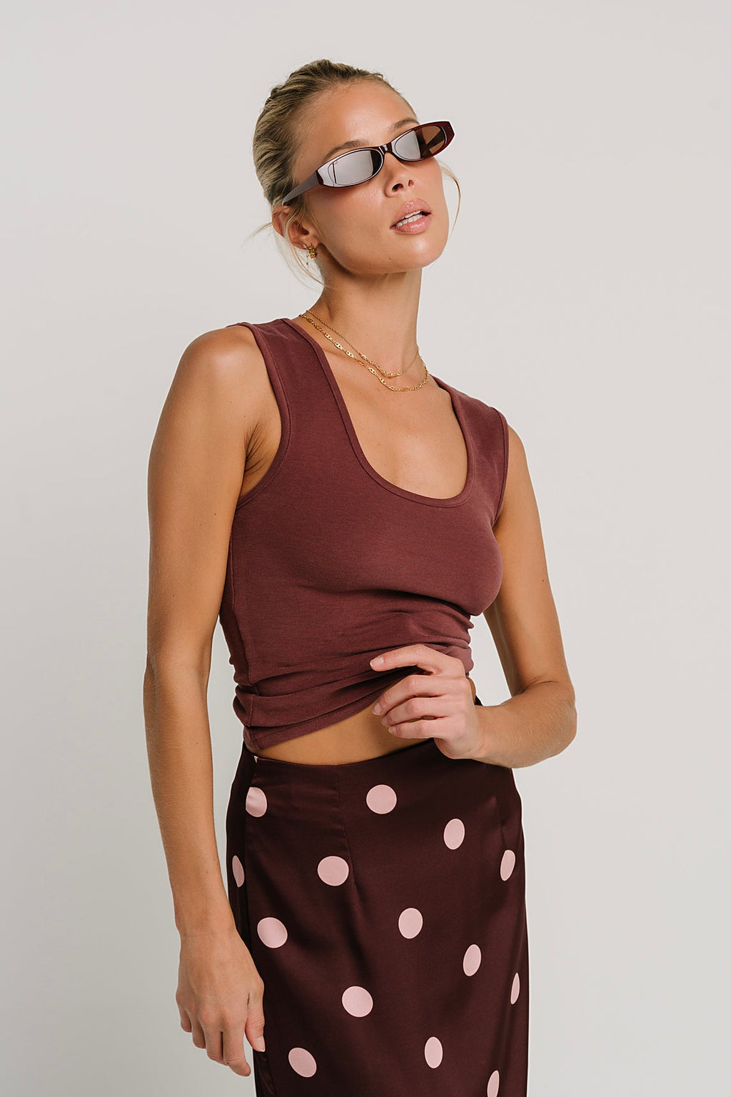 Anna Tank Top in Berry