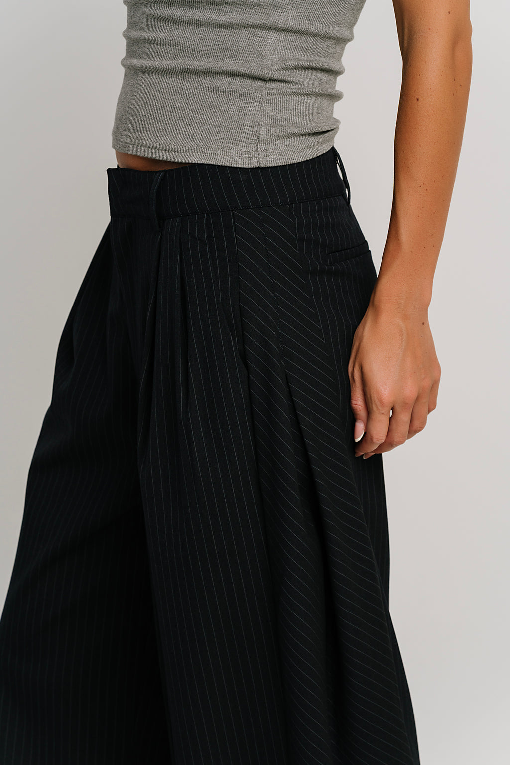 Alexa Pinstripe Barrel Trousers