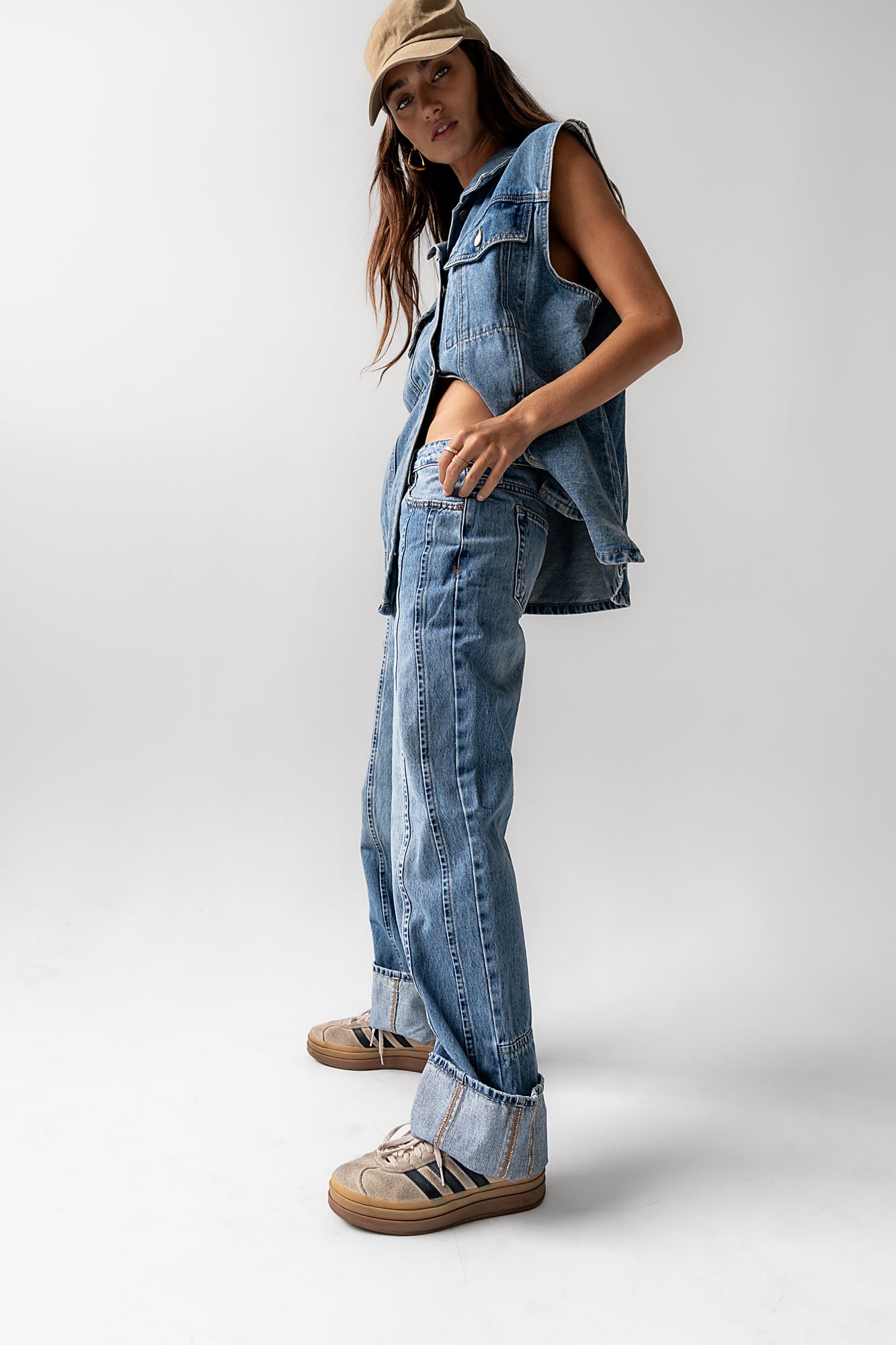 Amina Relaxed Wide Leg Jeans FINAL SALE - Main Image