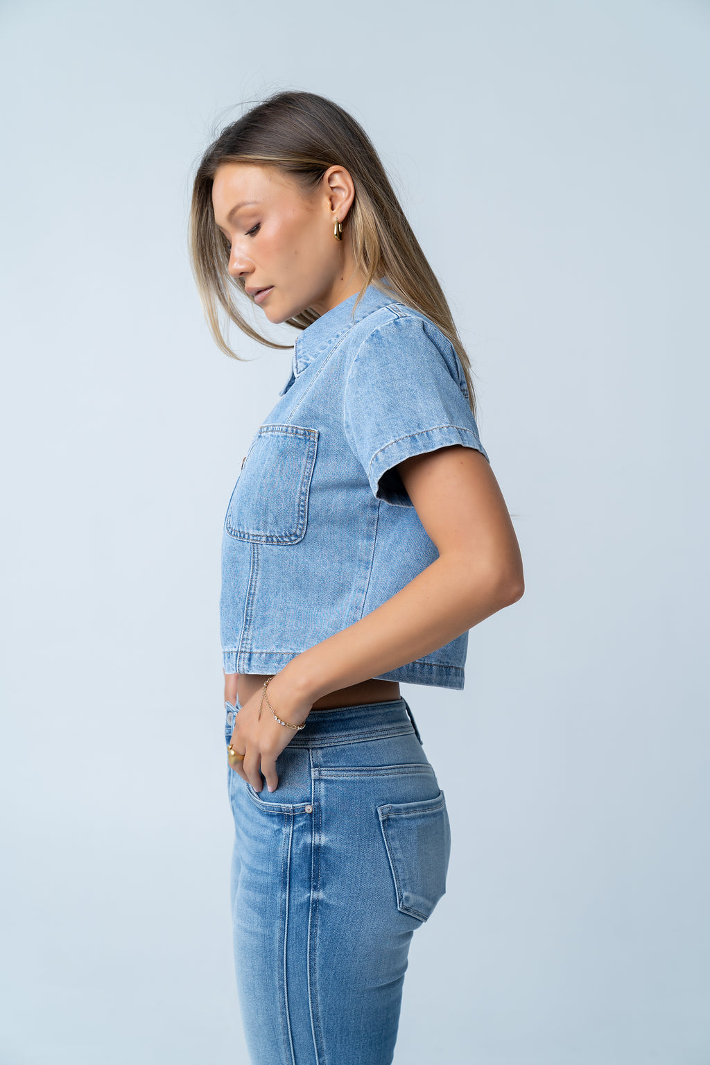 Masha Denim Button Up