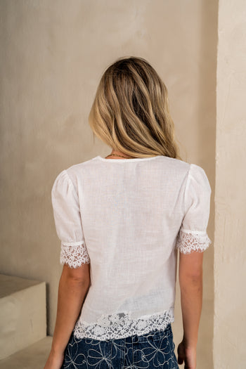 TIE FRONT SEE THROUGH BLOUSE