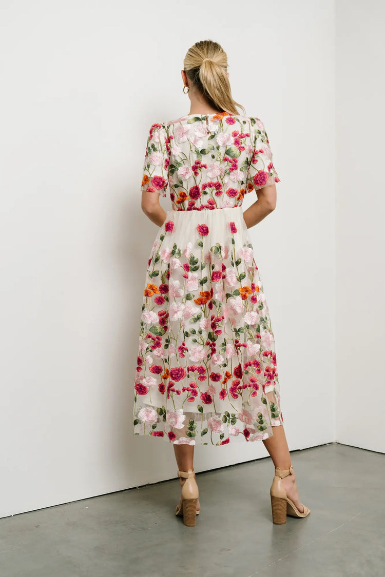Embroidered floral dress 