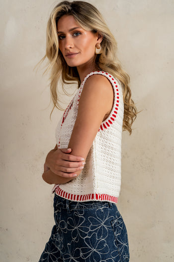 Malia Knit Tank in Ivory - FINAL SALE