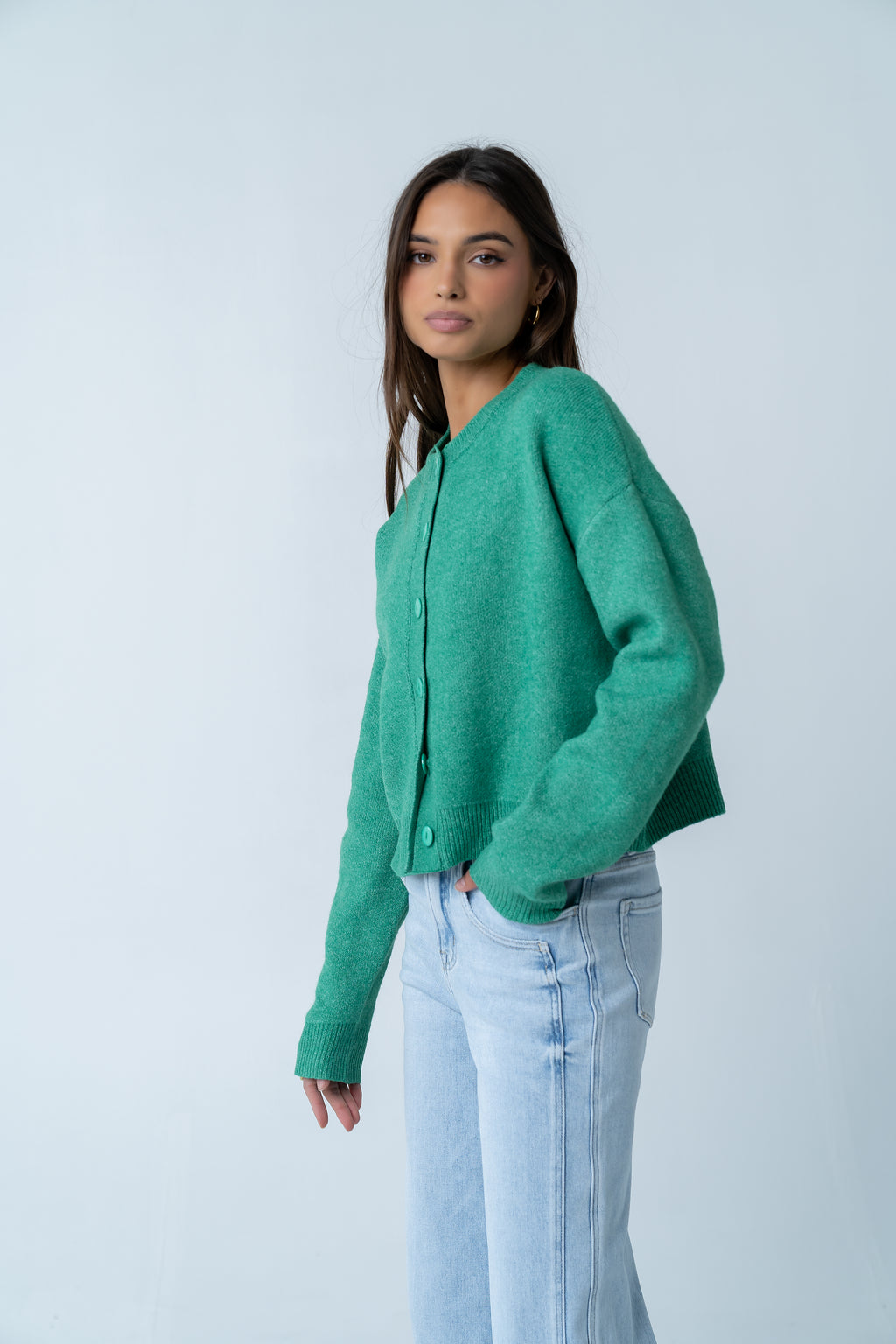 Valeria Oversized Sweater in Green - FINAL SALE