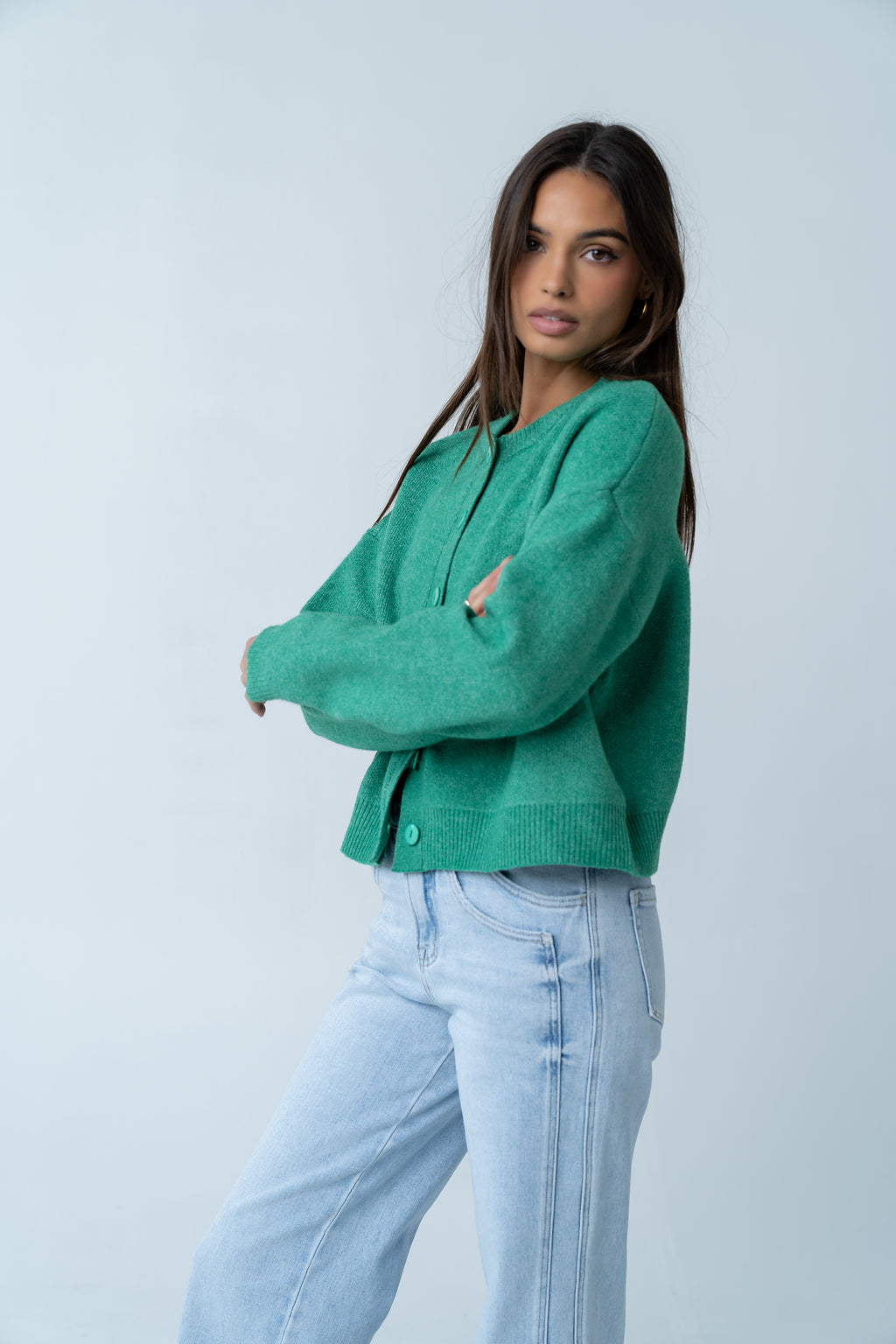 Valeria Oversized Sweater in Green - FINAL SALE