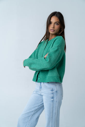 Valeria Oversized Sweater in Green - FINAL SALE
