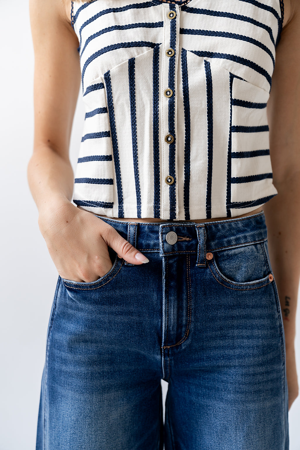 Front Button Closure