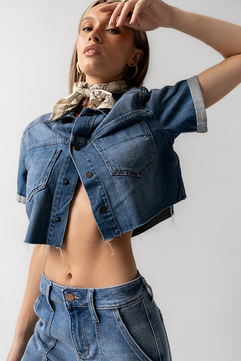 denim button up 