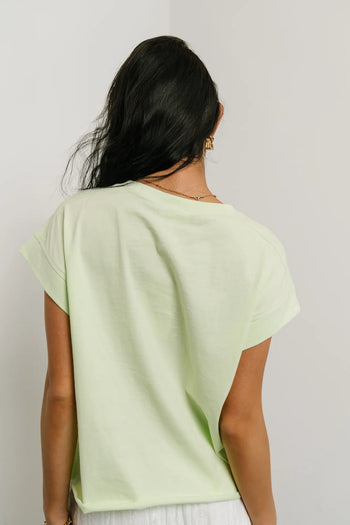 Short sleeves top in lime 