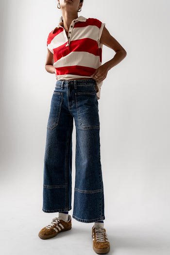 Mylah Wide Leg Jeans in Medium Wash - FINAL SALE