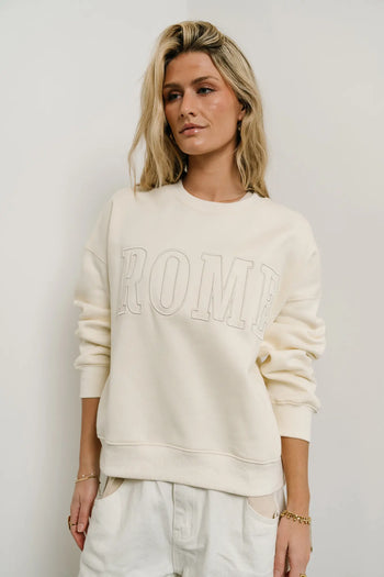 Sweatshirt in cream 