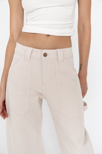 Scottie Barrel Jeans in Ecru - FINAL SALE