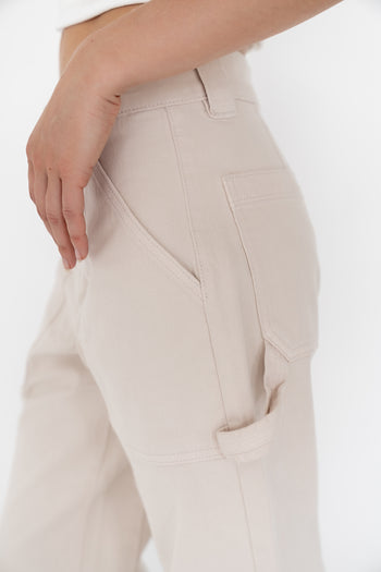 Scottie Barrel Jeans in Ecru - FINAL SALE