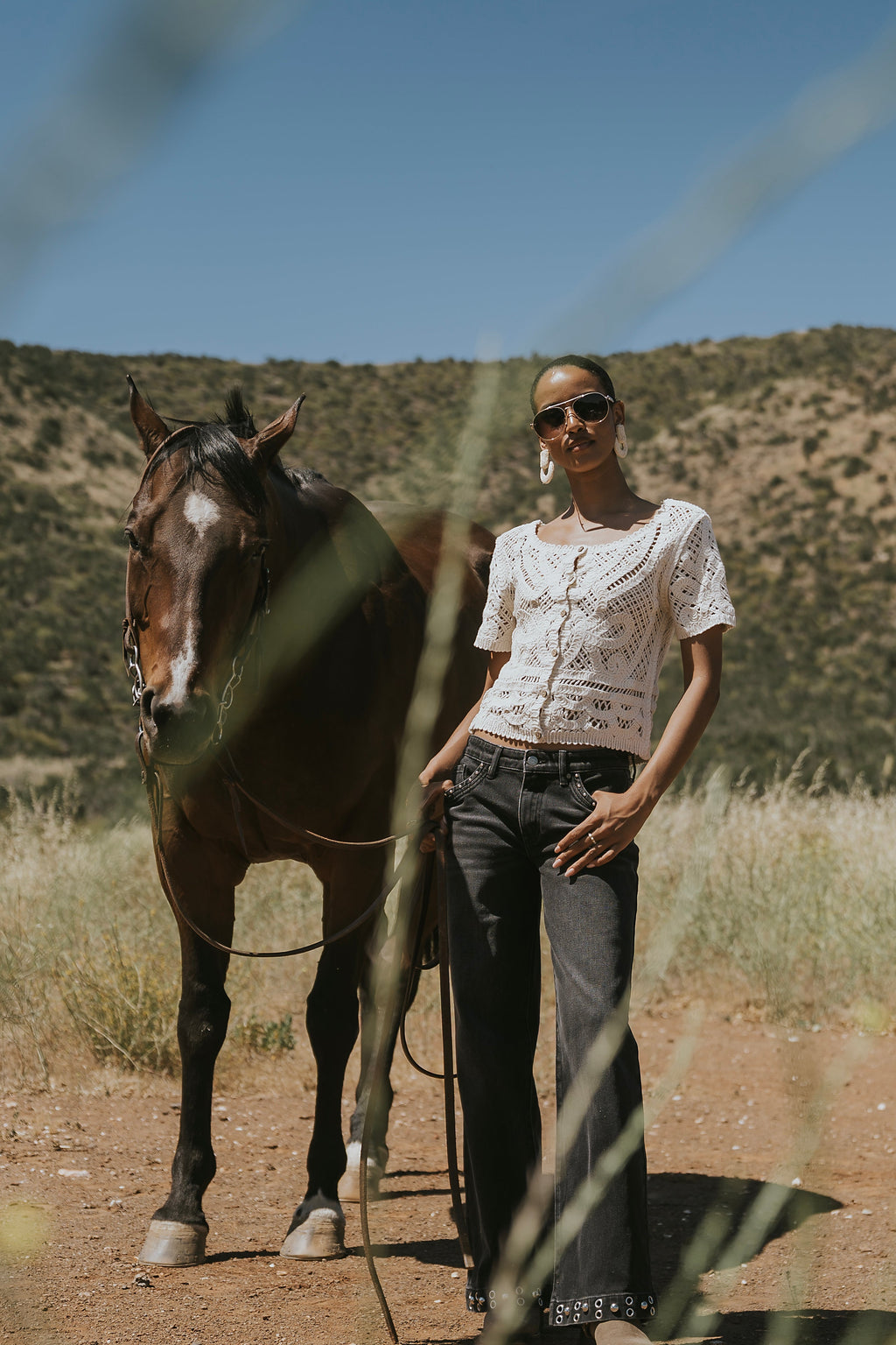 Delora Studded Wide Leg Jeans