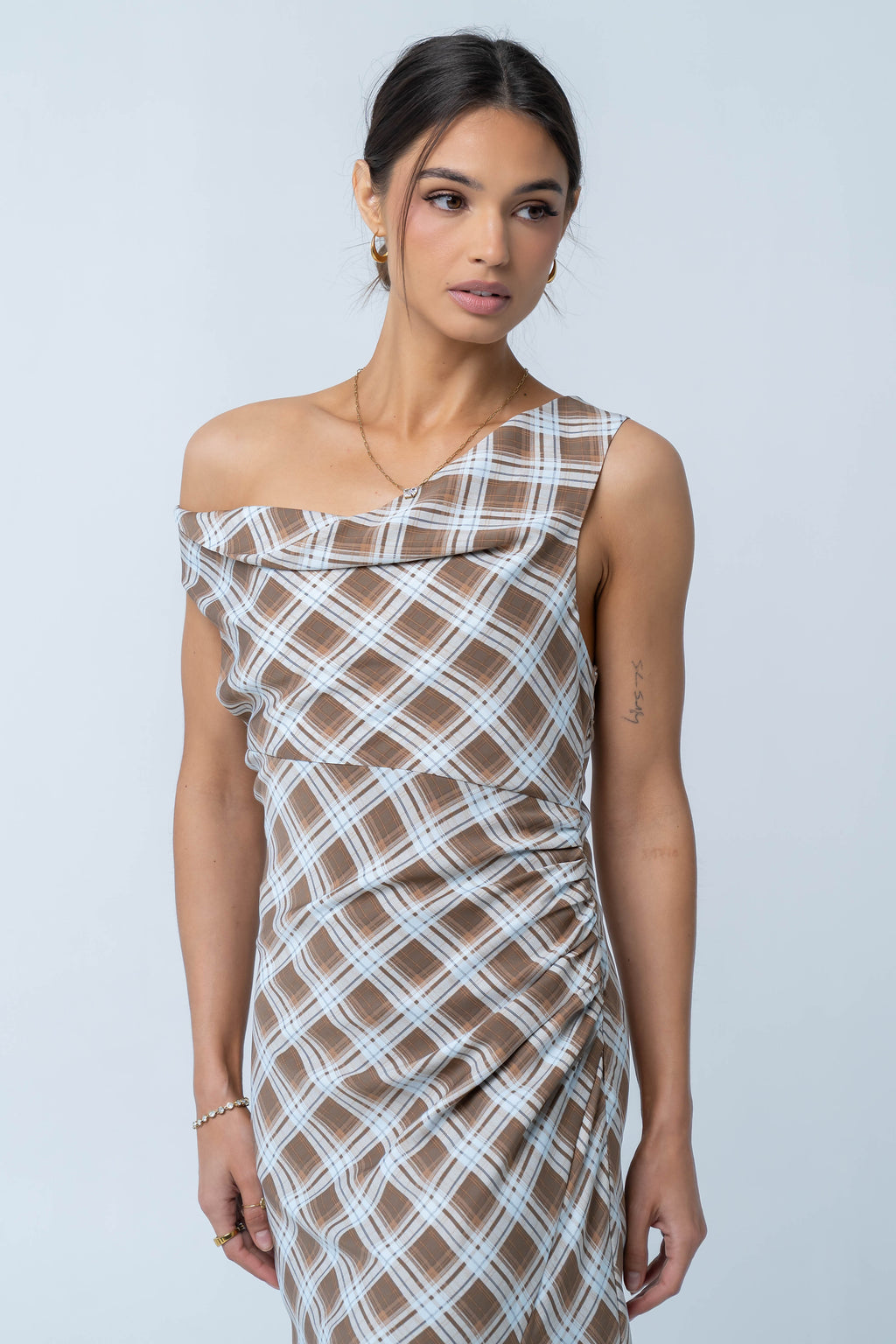 Renae Plaid Maxi Dress