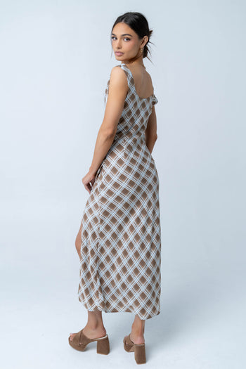 Renae Plaid Maxi Dress