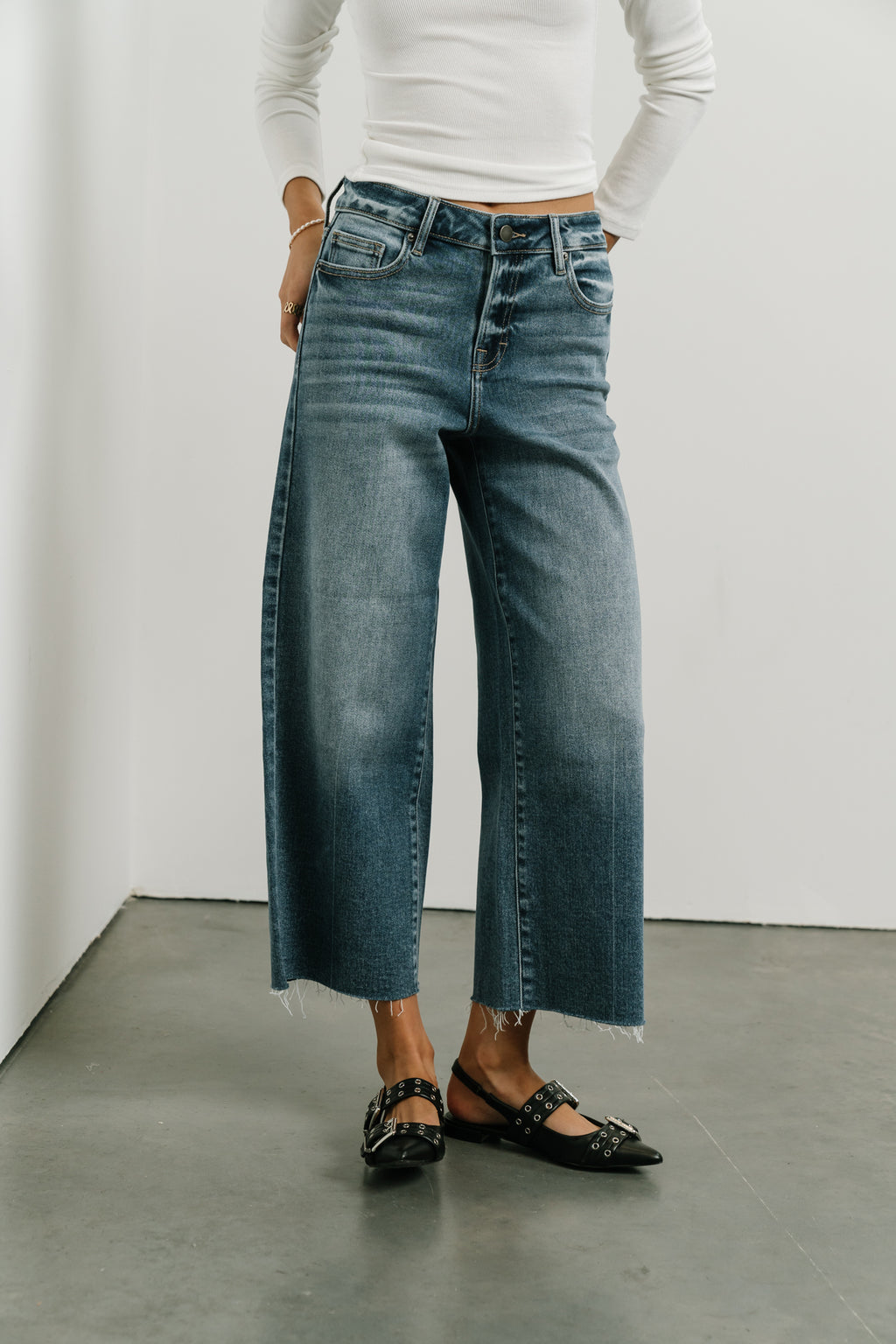 Colette Wide Leg Jeans in Medium Wash - FINAL SALE
