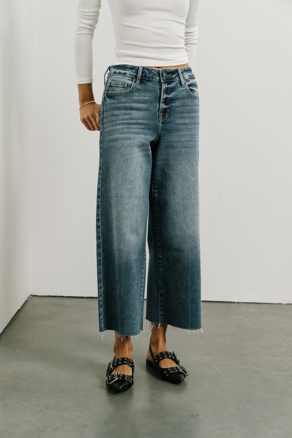 Colette Wide Leg Jeans in Medium Wash - FINAL SALE
